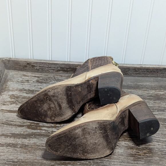 Freebird By Steven Womens Clementine Tan Brown Leather Western Ankle Boot Size7 - Picture 7 of 7